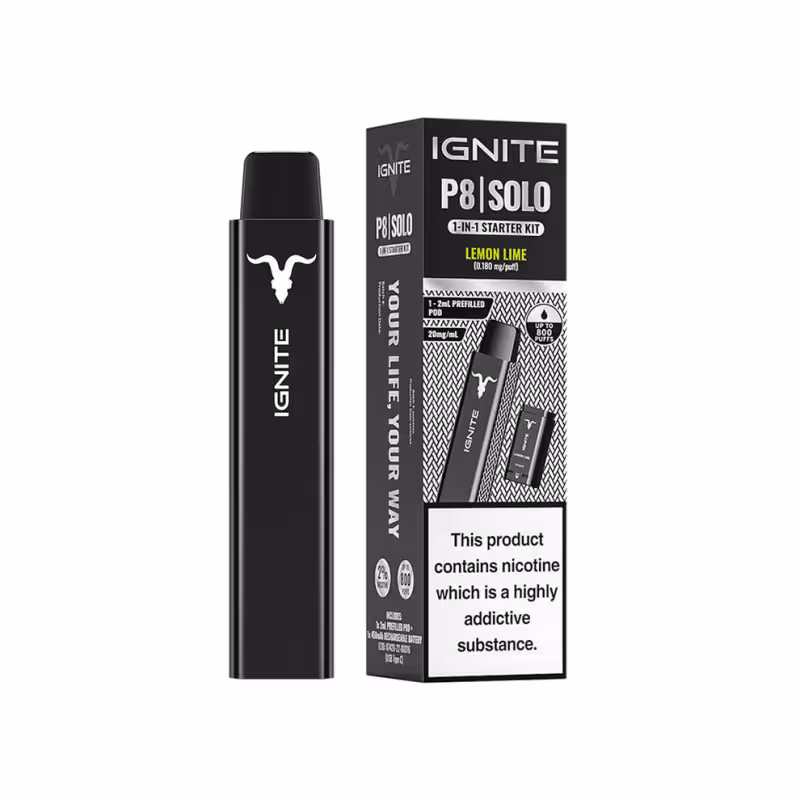 Ignite P8 Solo Prefilled Vape Kit - Image 1