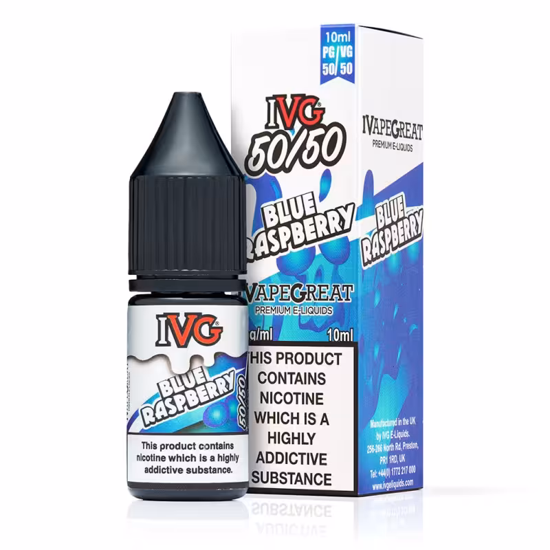 Blue Raspberry 50/50 E-Liquid by IVG - Image 1