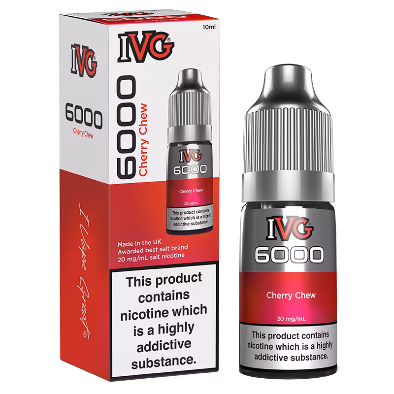 Cherry Chew Nic Salt E-Liquid by IVG 6000 - Image 1