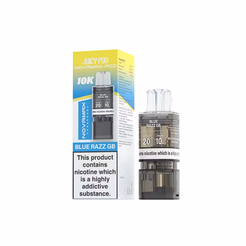 Blue Razz GB Prefilled Pod Refill Pack by Juicy Pod Novamax 10K - Image 1