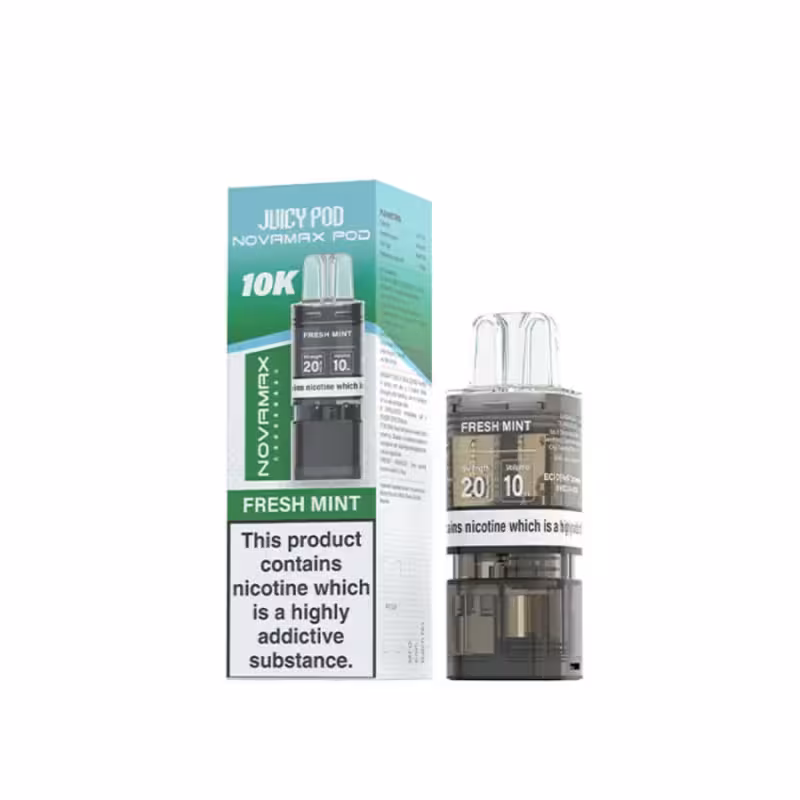 Fresh Mint Prefilled Pod Refill Pack by Juicy Pod Novamax 10K - Image 1