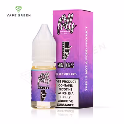 Blackcurrant Nic Salt E-Liquid by No Frills 99.1% Pure