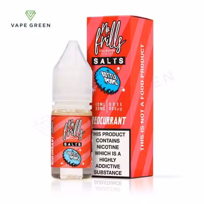 Redcurrant Nic Salt E-Liquid by No Frills Bottle Pops