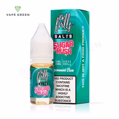 Spearmint Chew Nic Salt E-Liquid by No Frills Sugar Rush
