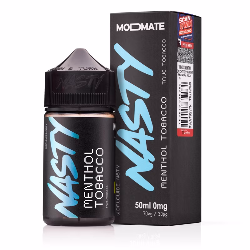Menthol Tobacco Shortfill E-Liquid by Nasty ModMate 50ml