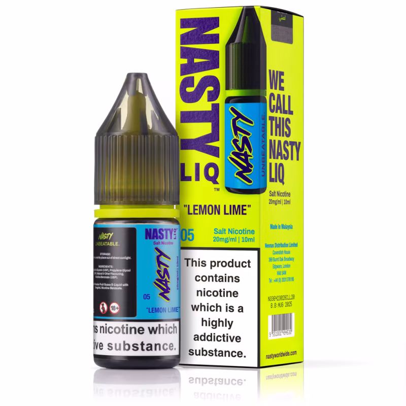 Lemon Lime Nic Salt E-Liquid by Nasty Liq