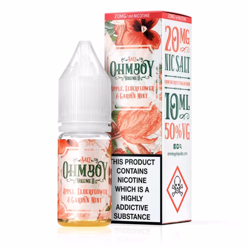 Apple, Elderflower and Garden Mint Nic Salt E-Liquid by Ohm Boy Volume II - Image 1