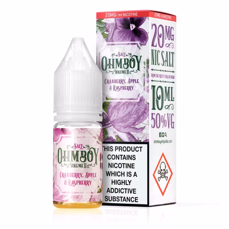 Cranberry, Apple and Raspberry Nic Salt E-Liquid by Ohm Boy Volume II - Image 1