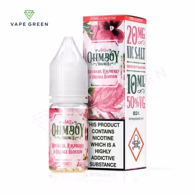 Rhubarb, Raspberry and Orange Blossom Nic Salt E-Liquid by Ohm Boy Volume II
