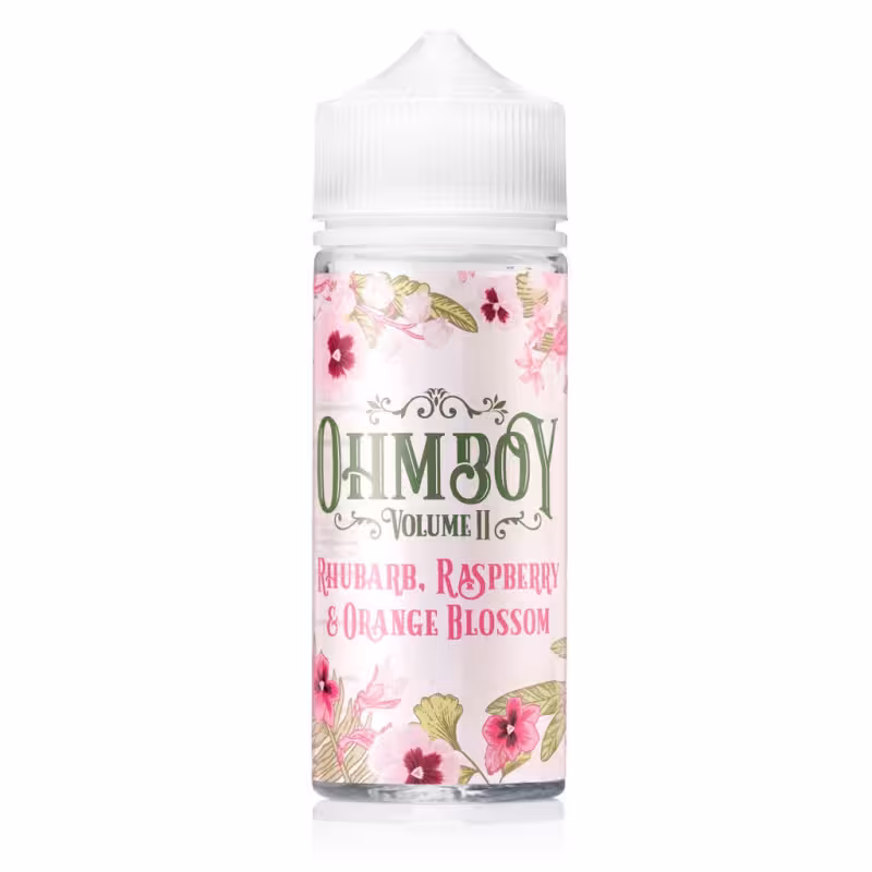 Rhubarb, Raspberry & Orange Blossom E-Liquid by Ohm Boy Volume II 100ml - Image 1