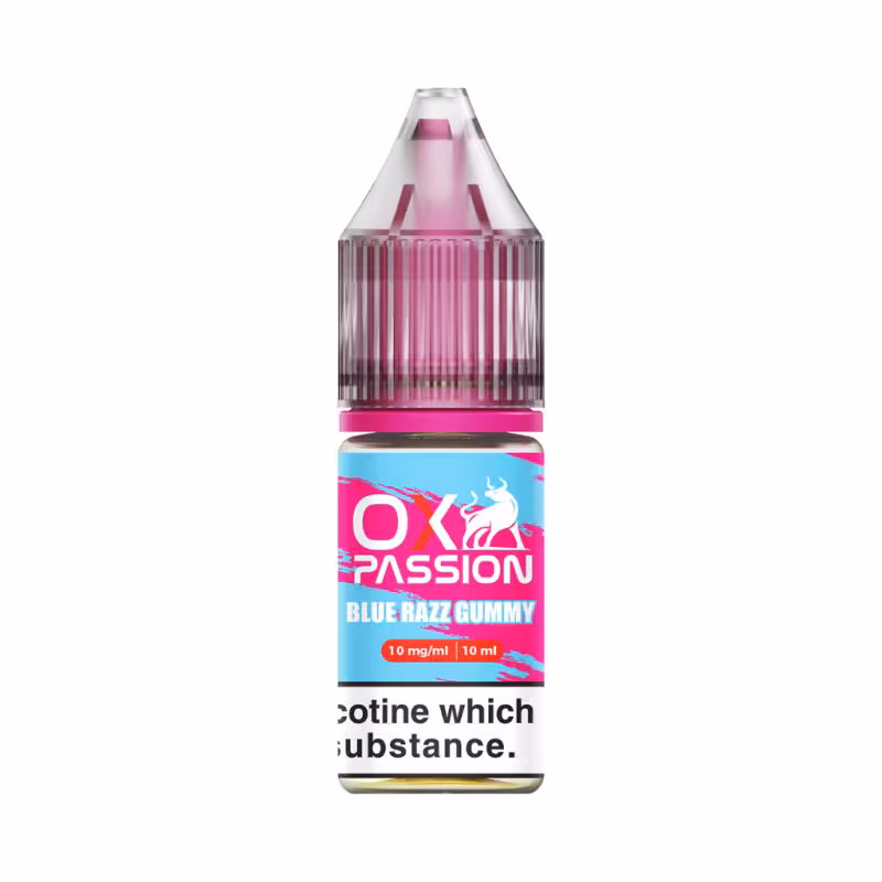 Blue Razz Gummy Nic Salt E-Liquid by OX Passion - Image 1