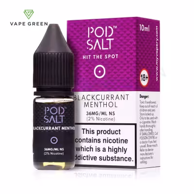 Blackcurrant Menthol Nic Salt E-Liquid by Pod Salt