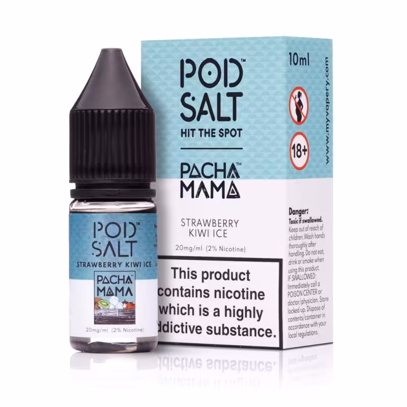 Strawberry Kiwi Ice Nic Salt E-Liquid by Pod Salt - Image 1