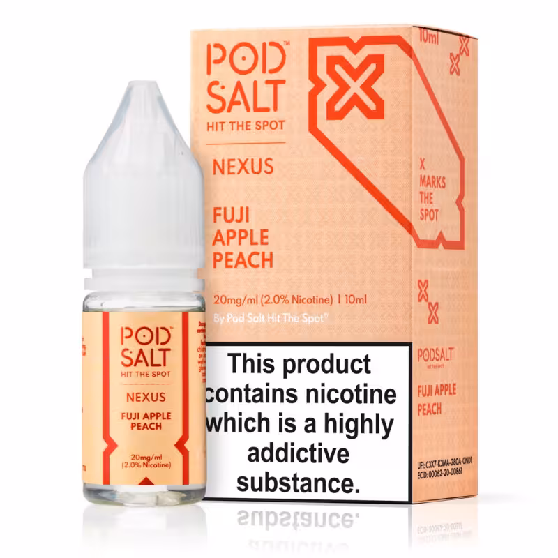Fuji Apple Peach Nic Salt E-Liquid by Nexus Pod Salt - Image 1