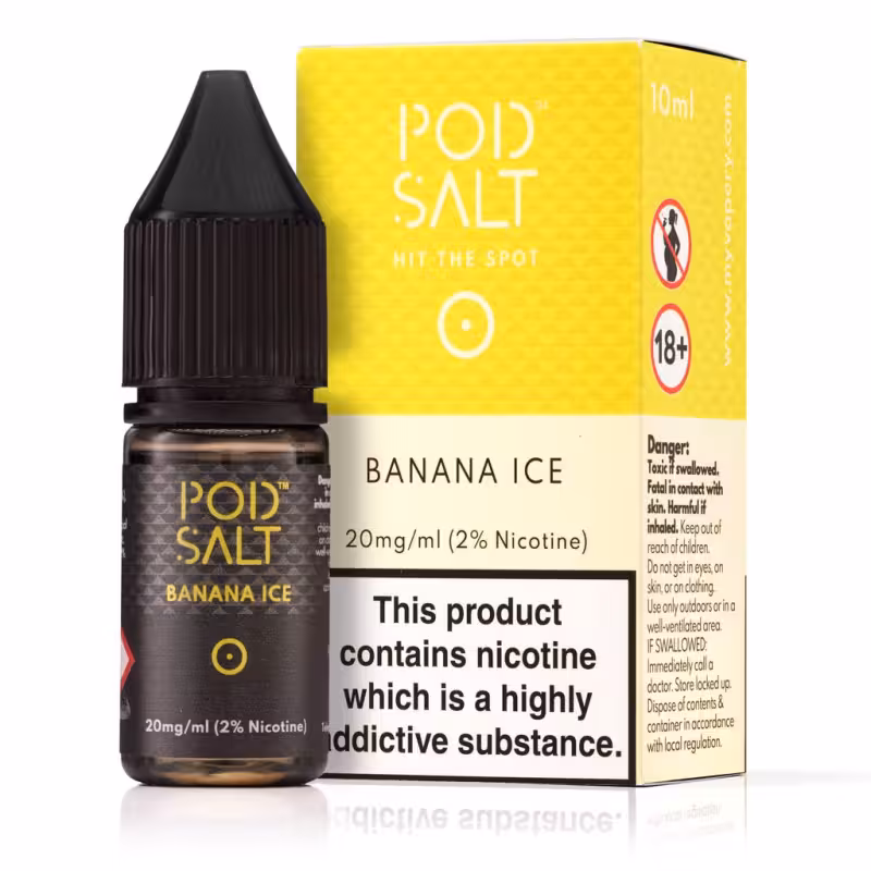 Banana Ice Nic Salt E-Liquid by Pod Salt - Image 1