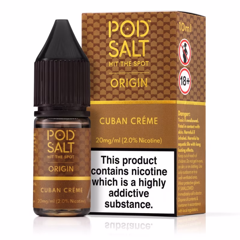Cuban Creme Nic Salt E-Liquid by Pod Salt Origin