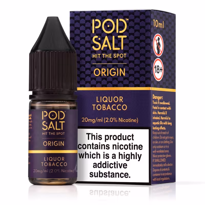 Liquor Tobacco Nic Salt E-Liquid by Pod Salt Origin - Image 1