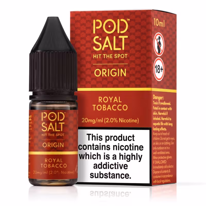Royal Tobacco Nic Salt E-Liquid by Pod Salt Origin - Image 1