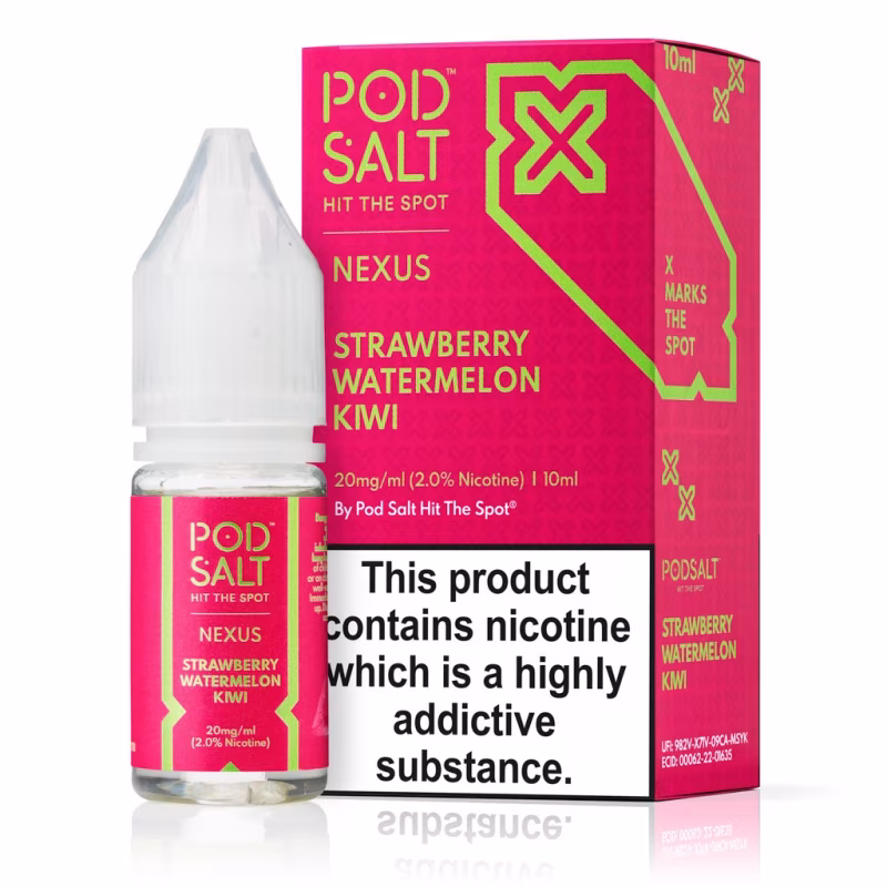 Strawberry Watermelon Kiwi Nic Salt E-Liquid by Nexus Pod Salt