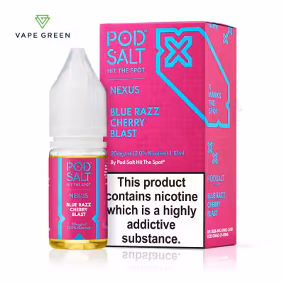 Blue Razz Cherry Blast Nic Salt E-Liquid by Nexus Pod Salt