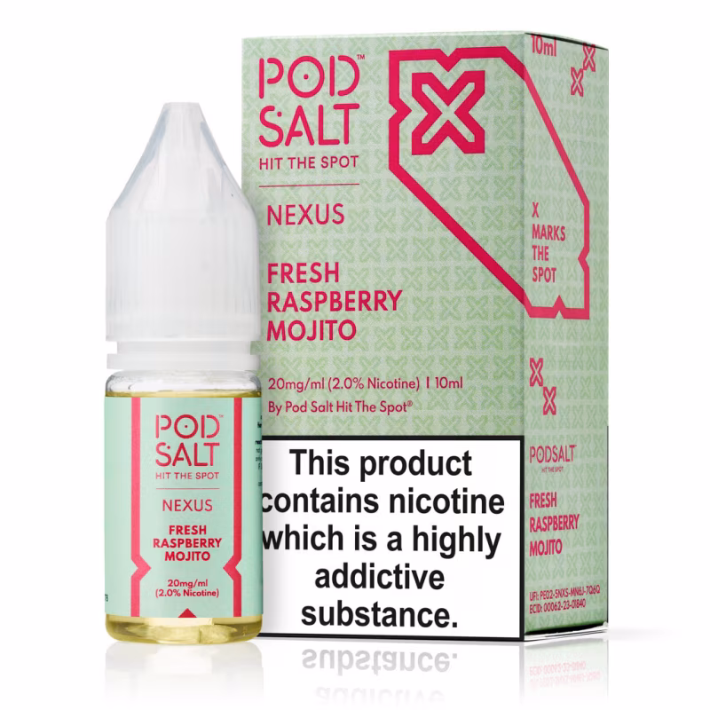 Fresh Raspberry Mojito Nic Salt E-Liquid by Nexus Pod Salt