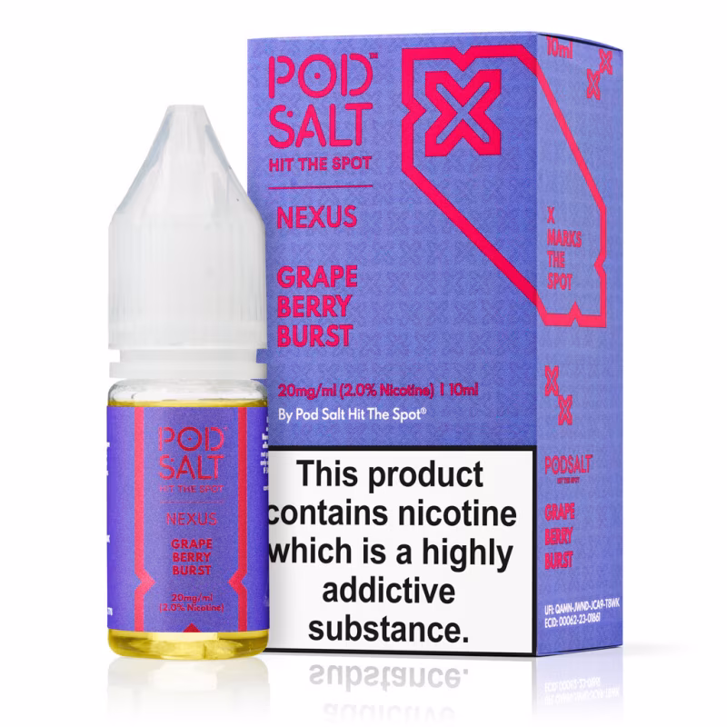 Grape Berry Burst Nic Salt E-Liquid by Nexus Pod Salt