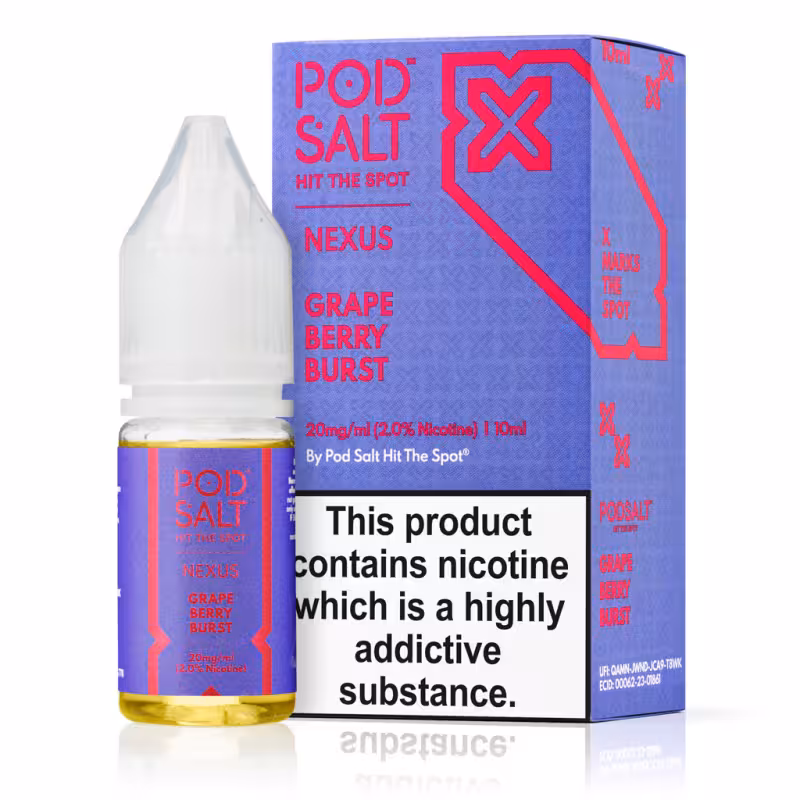 Grape Berry Burst Nic Salt E-Liquid by Nexus Pod Salt - Image 1