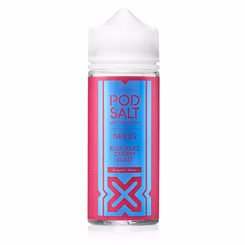 Blue Razz Cherry Blast Shortfill E-Liquid by Nexus Pod Salt 100ml - Image 1