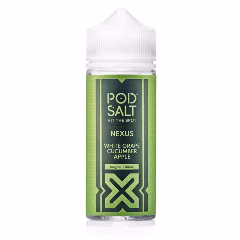 White Grape Cucumber Apple Shortfill E-Liquid by Nexus Pod Salt 100ml - Image 1
