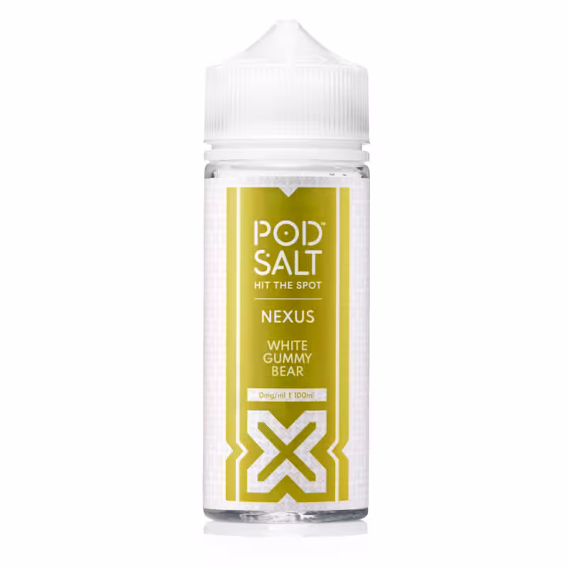 White Gummy Bear Shortfill E-Liquid by Nexus Pod Salt 100ml - Image 1