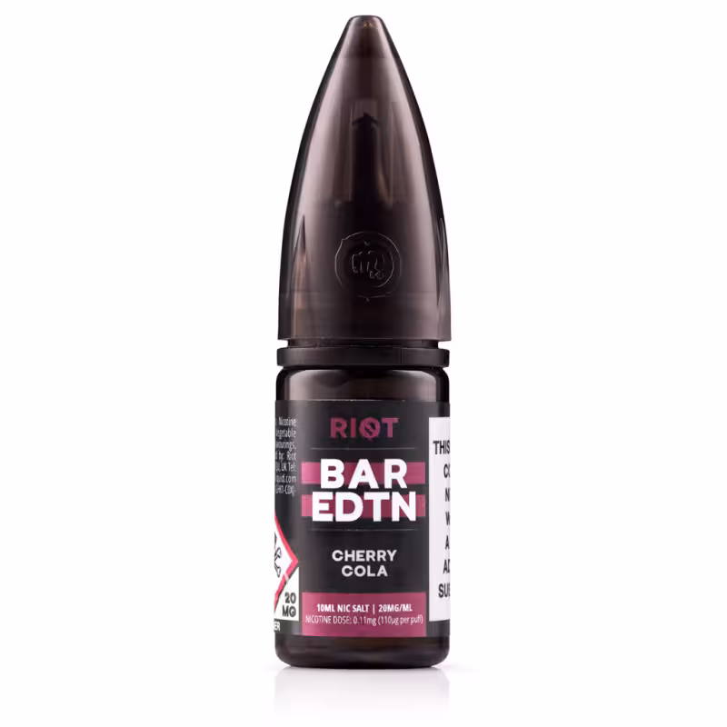 Cherry Cola Nic Salt E-Liquid by Riot BAR EDTN - Image 1
