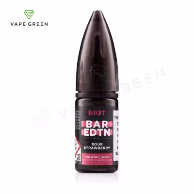 Sour Strawberry Nic Salt E-Liquid by Riot BAR EDTN