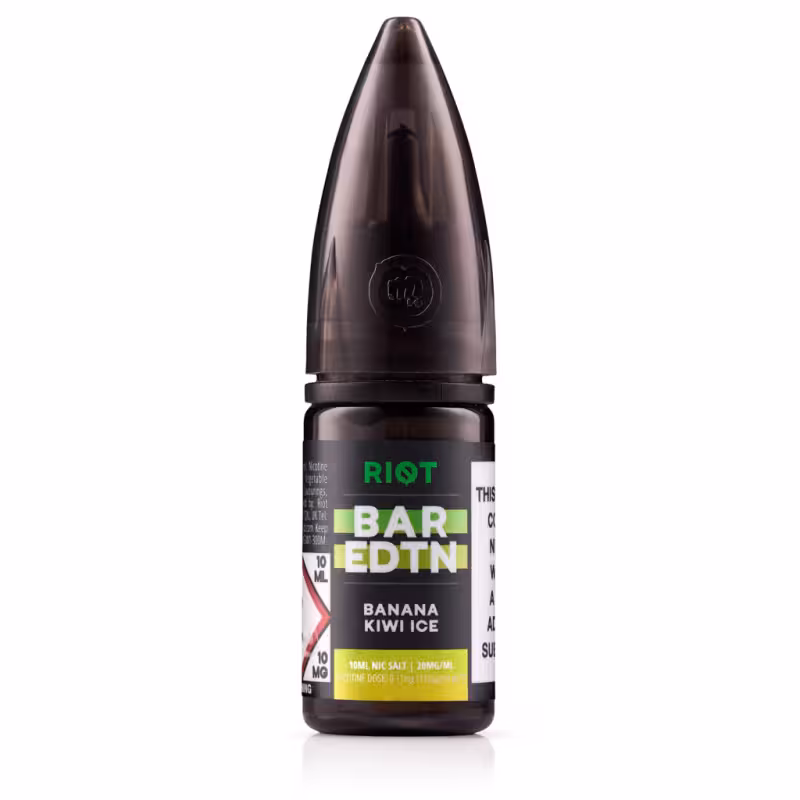Banana Kiwi Ice Nic Salt E-Liquid by Riot BAR EDTN - Image 1