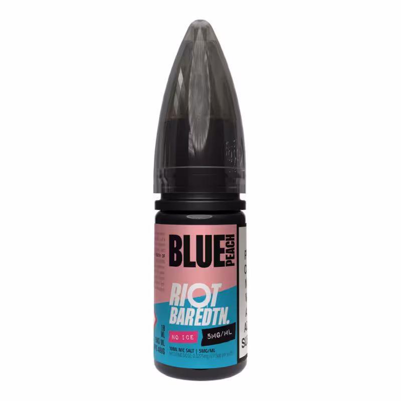 Blue Peach Nic Salt E-Liquid by Riot BAR EDTN No Ice - Image 1