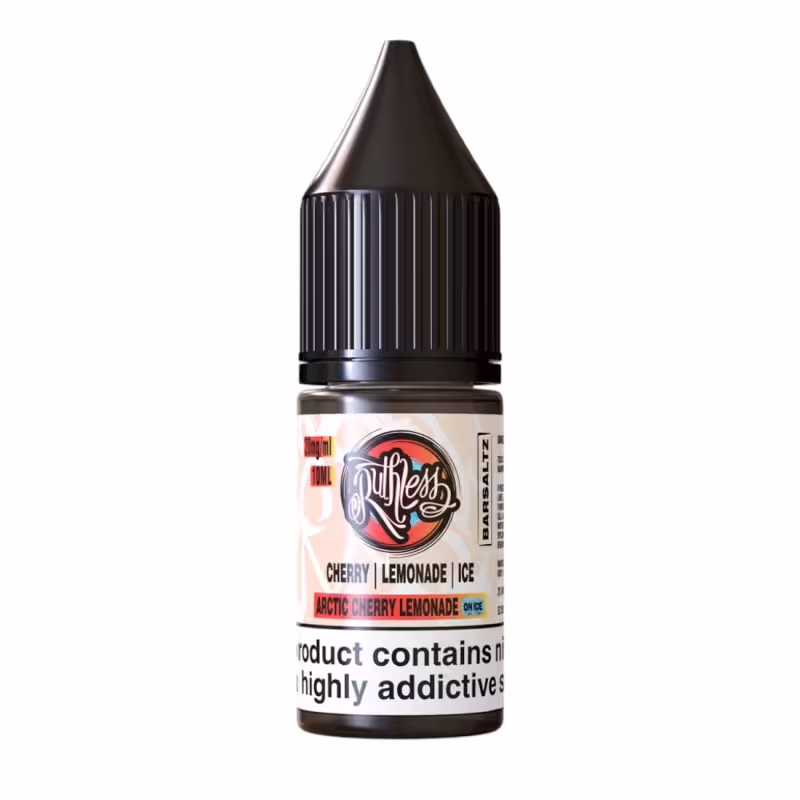 Arctic Cherry Lemonade Nic Salt E-Liquid by Ruthless Bar Saltz - Image 1