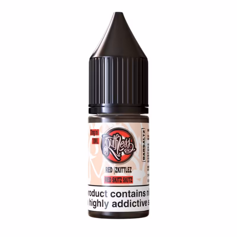 Red Skitz Skitz Nic Salt E-Liquid by Ruthless Bar Saltz - Image 1