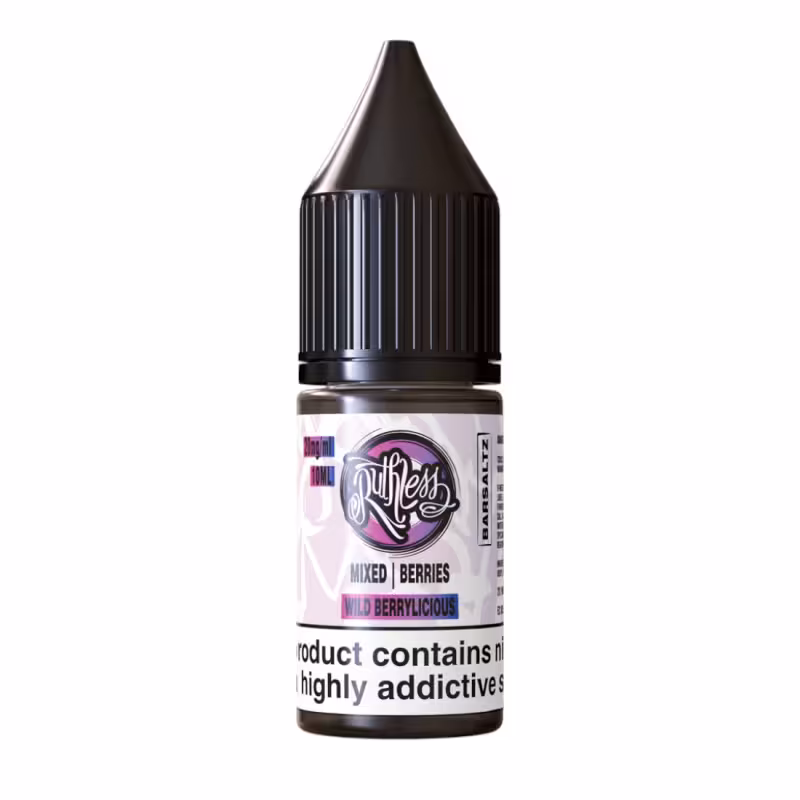 Wild Berrylicious Nic Salt E-Liquid by Ruthless Bar Saltz - Image 1