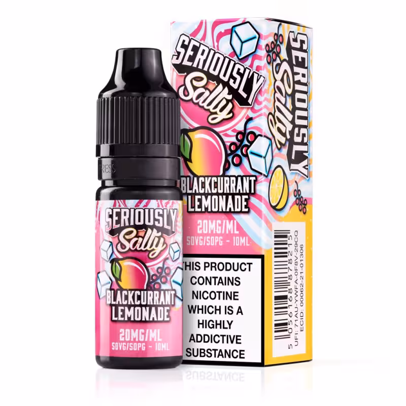 Blackcurrant Lemonade Nic Salt E-Liquid by Seriously Salty - Image 1
