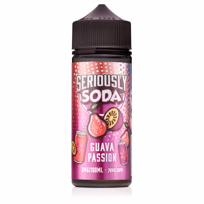 Guava Passion Shortfill E-Liquid by Seriously Soda 100ml - Image 1
