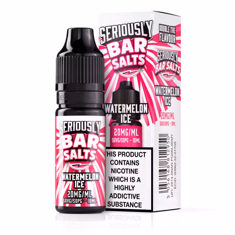 Watermelon Ice Nic Salt E-Liquid by Seriously Bar Salts - Image 1