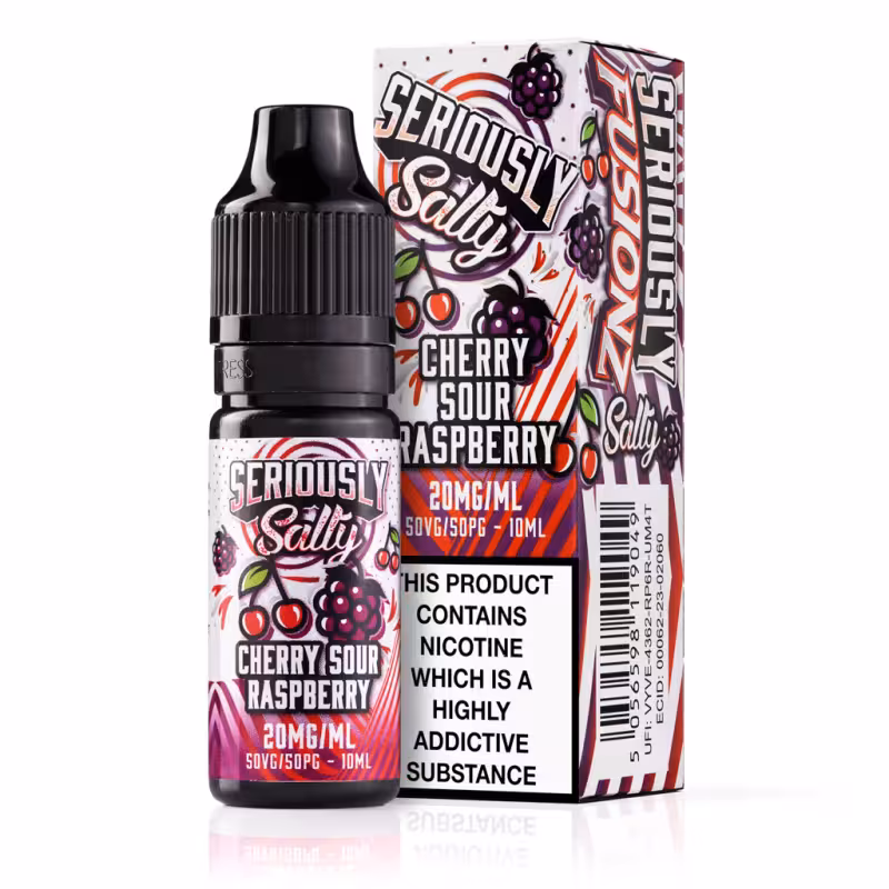 Cherry Sour Raspberry Nic Salt E-Liquid by Seriously Salty Fusionz - Image 1