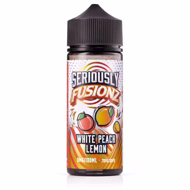 White Peach Lemon Shortfill E-Liquid by Seriously Fusionz 100ml - Image 1