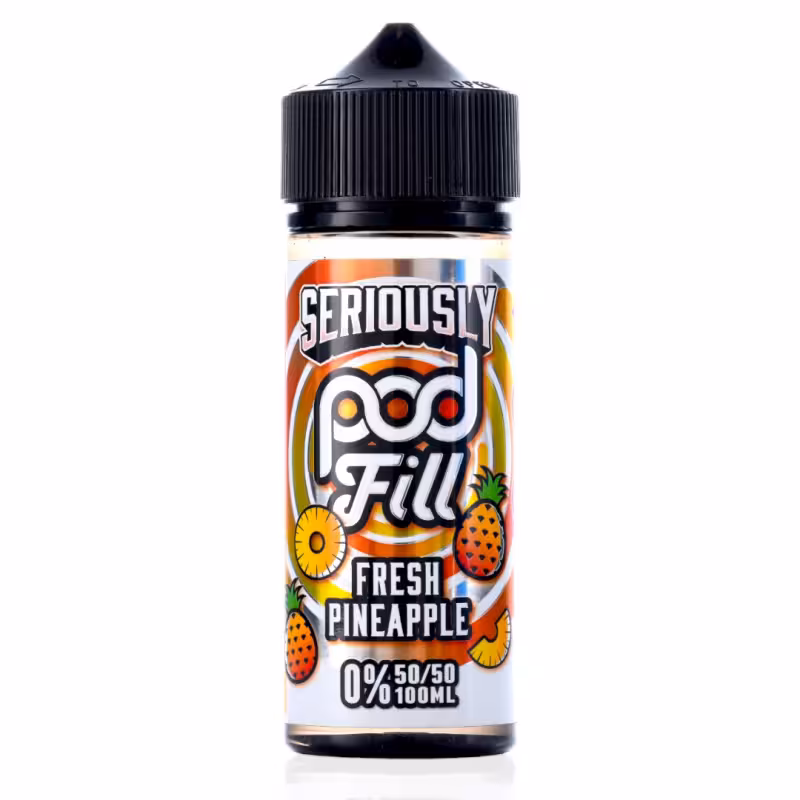 Fresh Pineapple Shortfill E-Liquid by Seriously Pod Fill 100ml - Image 1