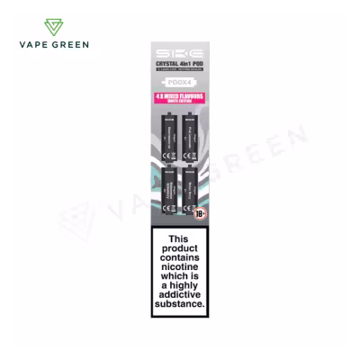 White Edition Prefilled Pods by SKE Crystal 4 in 1