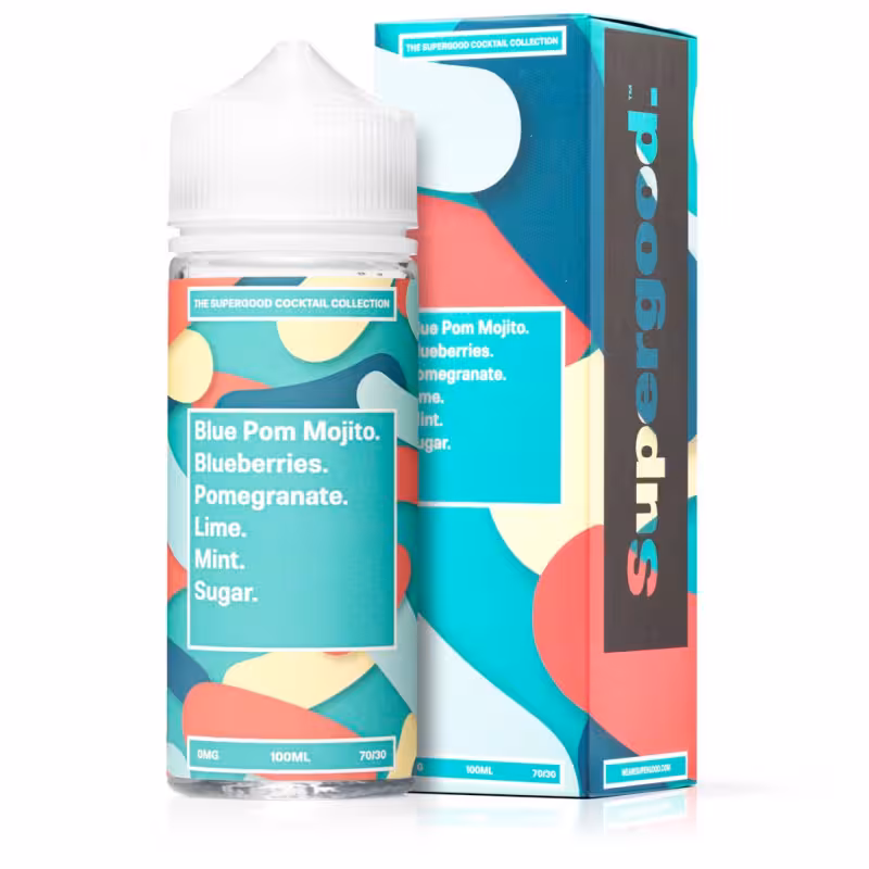 Blue Pom Mojito Shortfill E-liquid by Supergood 100ml - Image 1