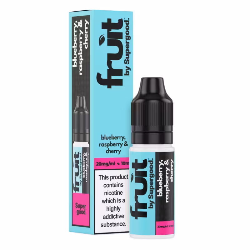 Blueberry, Raspberry & Cherry Nic Salt E-Liquid by Supergood Fruit - Image 1