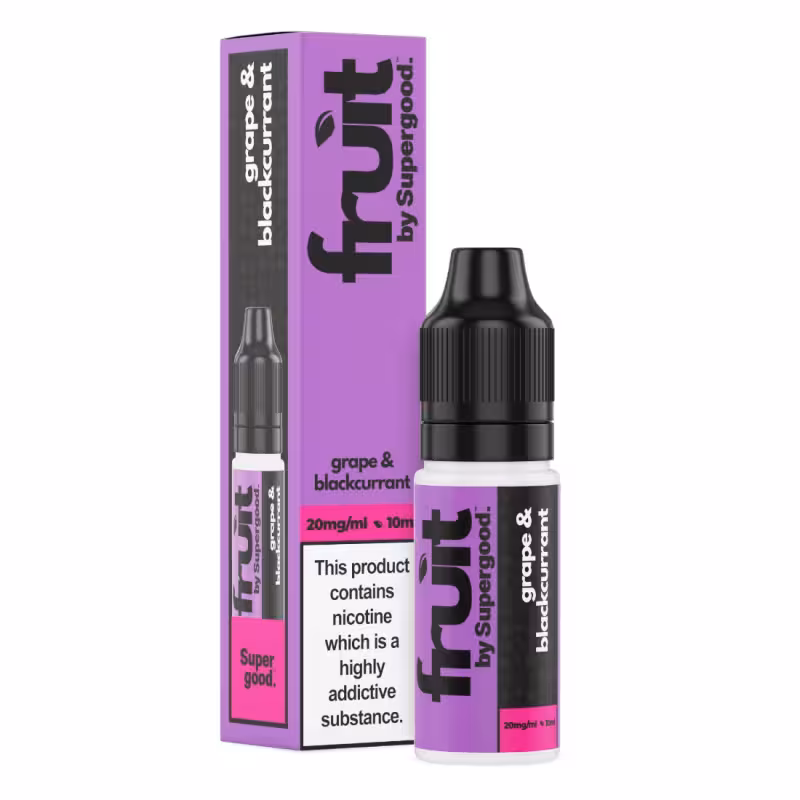 Grape & Blackcurrant Nic Salt E-Liquid by Supergood Fruit - Image 1