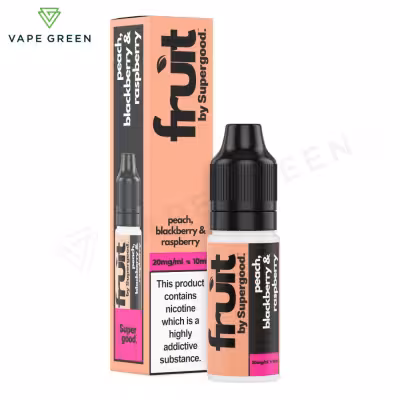 Peach, Blackberry & Raspberry Nic Salt E-Liquid by Supergood Fruit