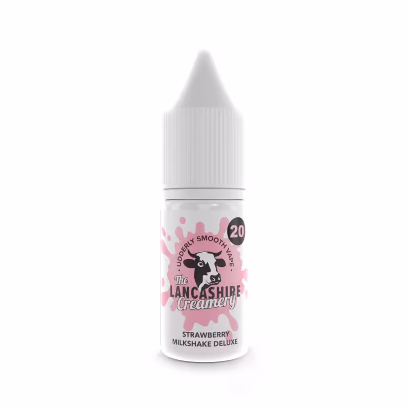Strawberry Milkshake Deluxe Nic Salt E-Liquid by the Lancashire Creamery - Image 1