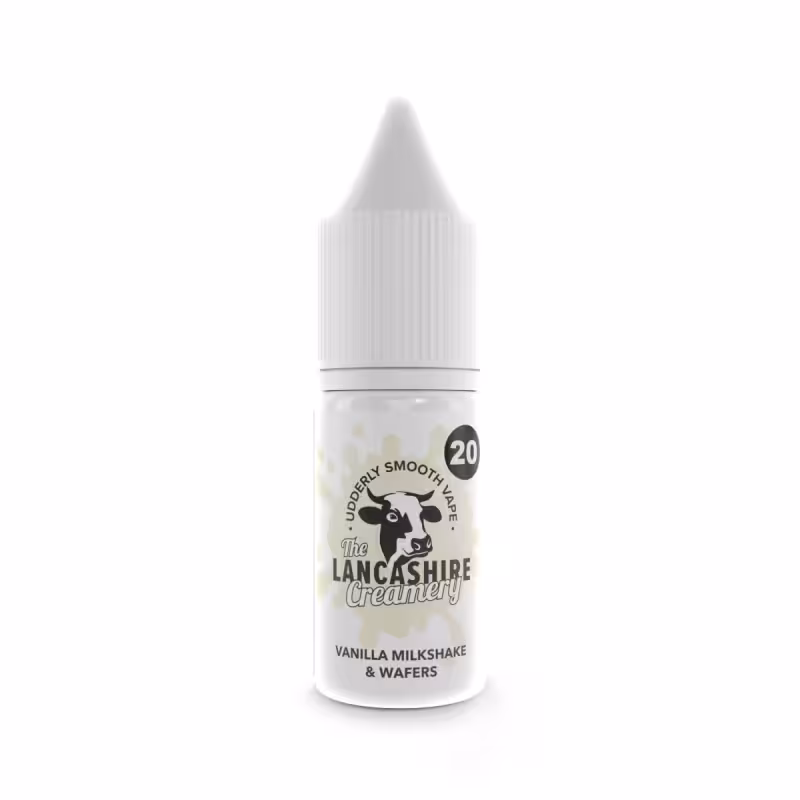Vanilla Milkshake & Wafers Nic Salt E-Liquid by the Lancashire Creamery - Image 1